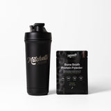 Premium Stainless Shaker (Black) + Protein Sample