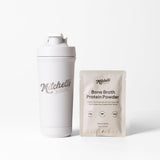 Premium Stainless Shaker (White) + Protein Sample