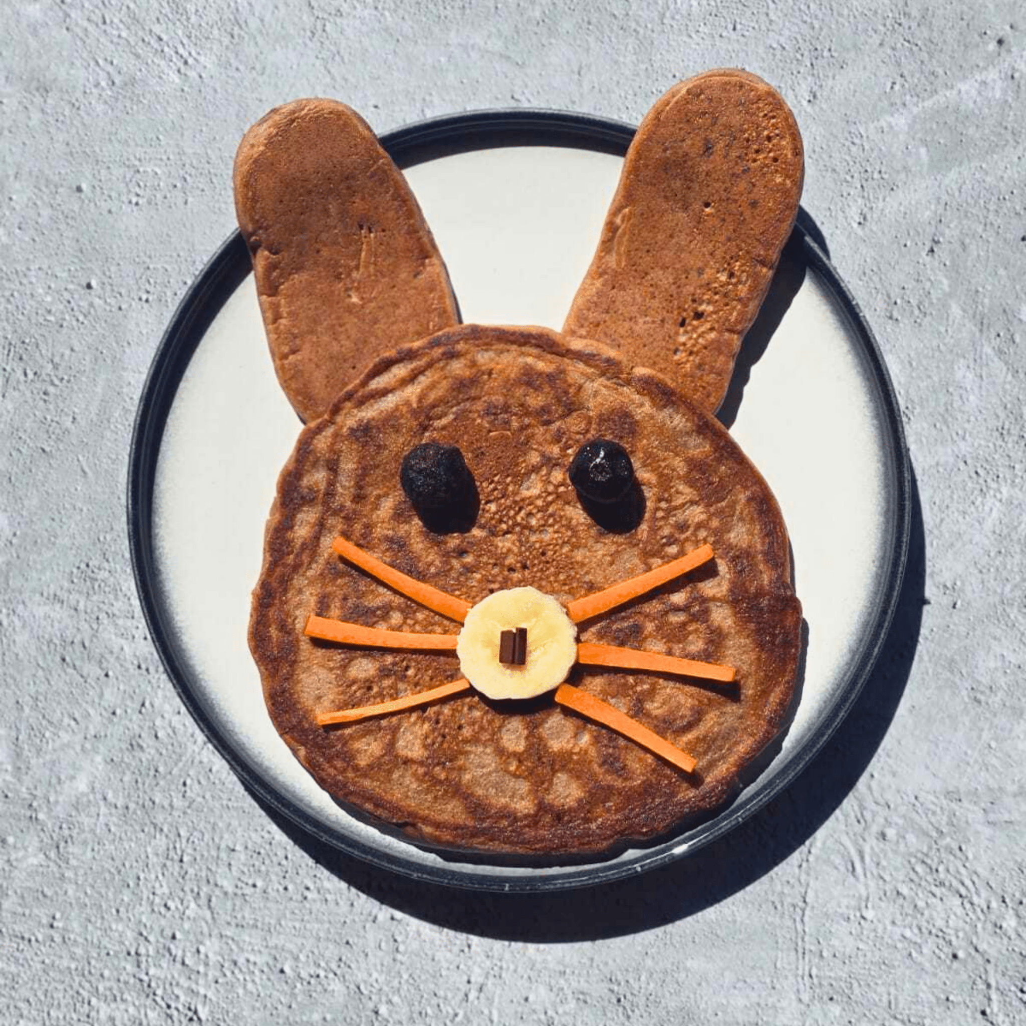 Easter Bunny Sourdough Protein Pancakes