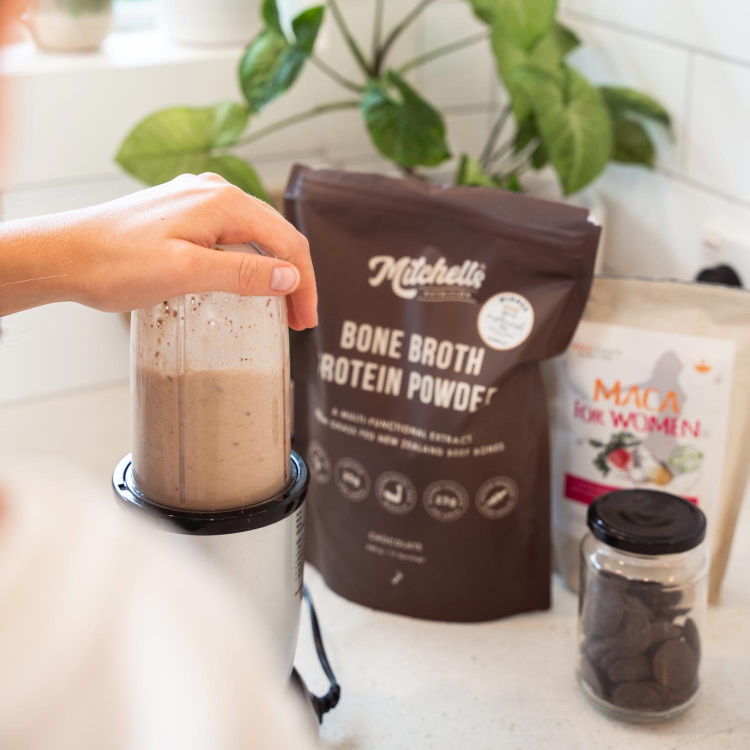Mitchells Nutrition Bone Broth Protein Powder Chocolate Smoothie