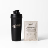 Premium Stainless Shaker (Black) + Protein Sample