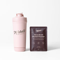 Premium Stainless Shaker (Pink) + Protein Sample