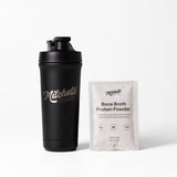 Premium Stainless Shaker (Black) + Protein Sample