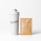 Premium Stainless Shaker (White) + Protein Sample