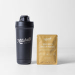 Premium Stainless Shaker - Black - Mitchells Nutrition - Pair it with Salted Caramel Bone Broth Protein Powder