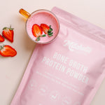 Bone Broth Protein Powder - Real Strawberry - Mitchells Nutrition