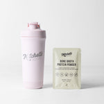 Premium Stainless Shaker - Pink - Mitchells Nutrition - Pair it with Natural Vanilla Bone Broth Protein Powder